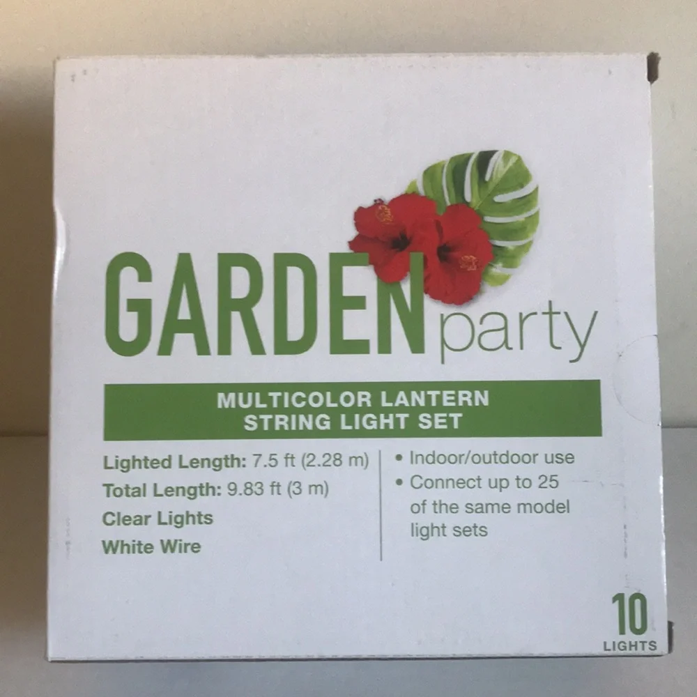 Lot of 2 string light sets. Clear Glass Jar Set and Multicolor Lantern